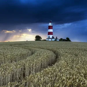 Storm over Happisburgh Lighthouse, Norfolk, England