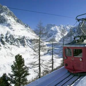 Train du Montenvers by Mer de Glace, Chamonix, Haute Savoie, France