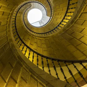 Triple spiral staircase of floating stairs