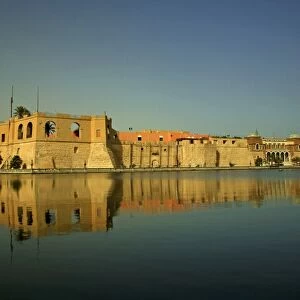 Tripoli, Libya; The Castle; now housing the Museum of the Jamahariya as seen from across a small lake