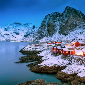 Twilight in Hamnoy, Lofoten Islands, Norway