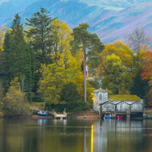 UK, Cumbria, Lake District, Keswick, Derwentwater, Derwent Isle