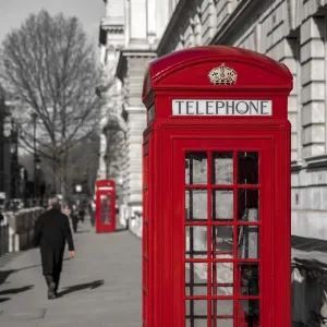 UK, England, London, Westminster, Parliament Square, Telephone boxes