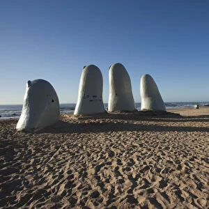 Uruguay, Punta del Este, Playa Brava beach, La Mano en la Arena, Hand in the Sand