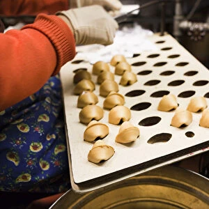 USA, California, San Francisco, Chinatown, fortune cookie factory