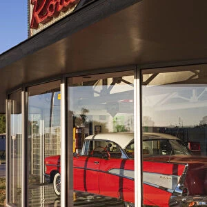 USA, Oklahoma, Clinton, Route 66 Museum, 1957 Chevrolet automobile