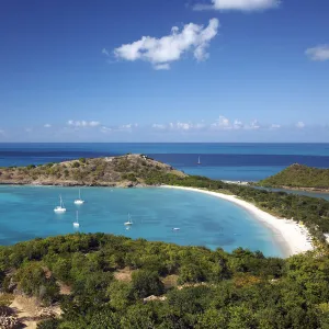 View over Deep Bay, Antigua, Caribbean, West Indies