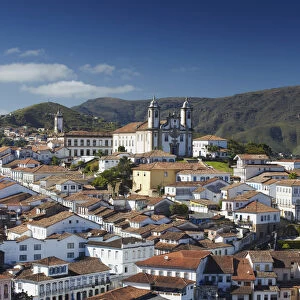 View of Ouro Preto (UNESCO World Heritage Site), Minas Gerais, Brazil