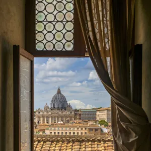 View over St. Peters Basilica, Rome, Lazio, Italy