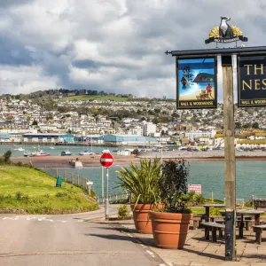 A view towards Teignmouth from Shaldon village, Devon, UK