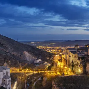 The walled town of Cuenca, a Unesco World Heritage Site. Castilla la Mancha, Spain