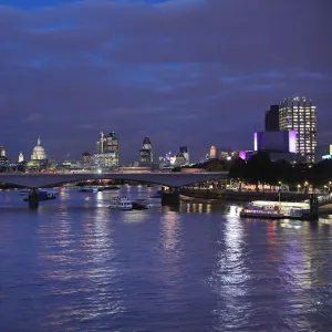 Waterloo bridge and River Thames, London, England