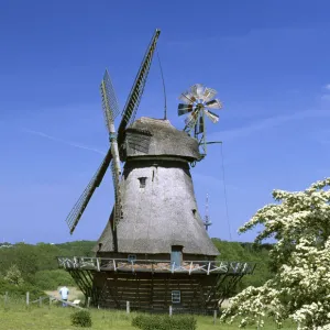 Windmill in Molfsee, Schleswig-Holstein, Germany