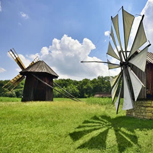 Windmills of Romania. ASTRA Museum of Traditional Folk Civilization, an open-air museum