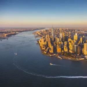 One World Trade Center and Lower Manhattan, New York City, New York, USA