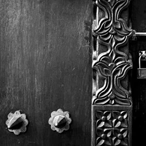 Zanzibar door and lock, Stonetown, Zanzibar, Tanzania