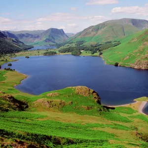 Buttermere and Crummock Water in the Lake district UK