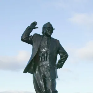 The Eric Morecambe statue in morecambe UK