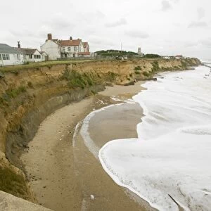 Happisburgh on the Norfolk Coast. This section of caost is the fastest eroding point in the uK and speeding up to to global warming induced sea level rise and increased stormy