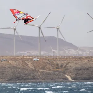 Koster flying high above Pozo