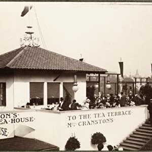 View of Mrs Cranstons Tea Rooms at the 1901 International Exhibition in Kelvingrove Park