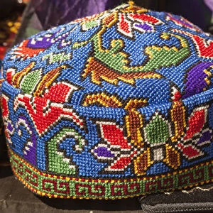 Colourful hat for sale, Shakhrisabz, Uzbekistan