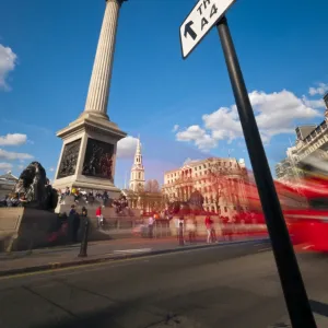 UK, England, London, Trafalgar Square, Nelsons Column