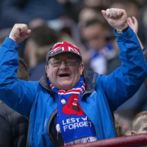 Rangers Fan's Triumph: Hearts vs Rangers, Ladbrokes Premiership, Tynecastle - Scottish Cup Victory Celebration
