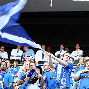 Rangers FC Fans Wave Saltire at UEFA Cup Final 2008