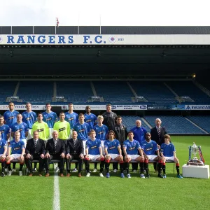 Soccer - Rangers Team Photocall 2009 / 10 with OYSC Team Captain - Ibrox Stadium