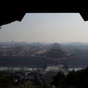 Forbidden City is seen amid smog ahead of Chinese Lunar New Year in Beijing