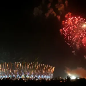 Print of Fireworks over Jawaharlal Nehru Stadium