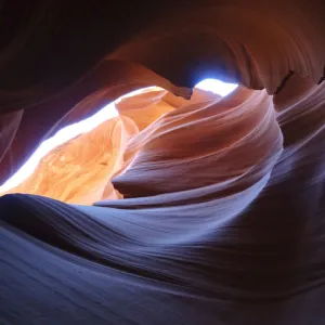 Inside view of Antelope canyon near Page, Arizona