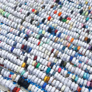 Muslims offer Eid al-Fitr prayers marking the end of the holy fasting month Ramadan