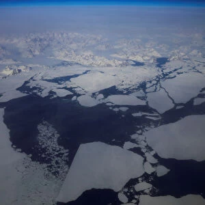 Sea ice is seen breaking up on the southern coast of Greenland
