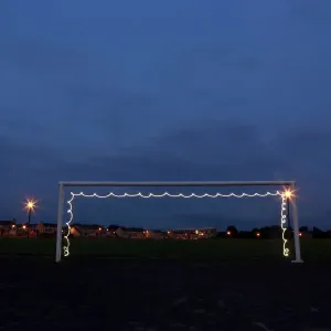 Print of a goalpost illuminated by flashlight in long exposure Print of a goalpost illuminated by flashlight in long exposure