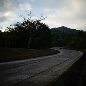 A view of the road leading to the mountains in Santo Domingo, Cuba