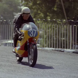 Andy Manship Padgett Yamaha Practice For The 1970 Junior TT. He Non-started The Race