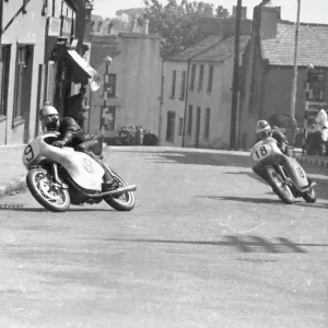 Bob Brown and Mike Hailwood (NSU) 1958 Lightweight TT