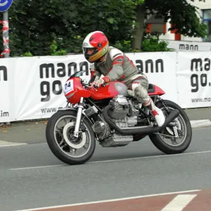 Brian Cowan (Guzzi) 2013 Classic TT Parade Lap