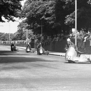 Reg Cheney & J Gibbins (Norton) 1959 Sidecar TT