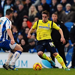 Mitch Hancox of Birmingham City Facing Off at AMEX Stadium Against Brighton and Hove Albion in Sky Bet Championship Match