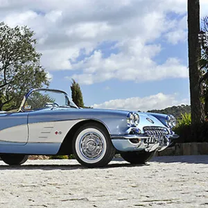 Chevrolet Corvette 1960 Blue & white & white