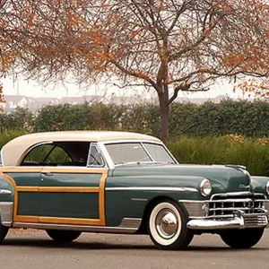 Chrysler Town & Country Newport Coupe (Woodie), 1950, Green, white roof