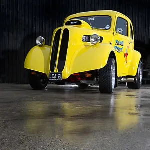 1954 Ford Popular Hotrod Print - Yellow. Art Prints, Posters