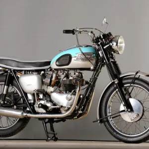 Triumph Bonneville, 1961, Blue, & silver