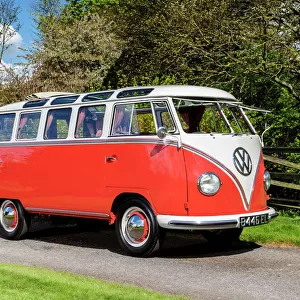 Volkswagen VW Classic Camper van (split-screen, 21-window Samba Bus), 1960, Orange, &