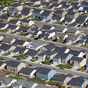 Aerial view of suburban housing development in Canyon County, Idaho