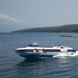 CROATIA, Central Dalmatia, BRAC ISLAND, SUPETAR. BRAC-SPLIT hydrofoil Island Ferry
