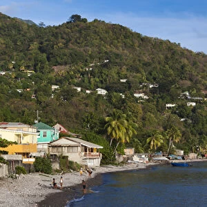 Dominica, Roseau, coast view